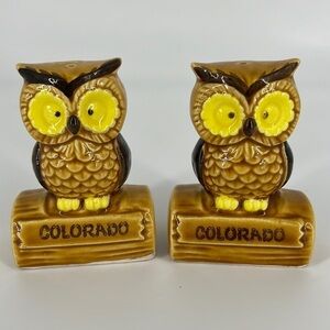 Vintage Colorado Owl Salt and Pepper Shakers